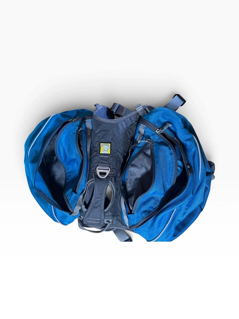Ruffwear Approach Pack Dog Hiking Gear Dual Saddlebags Harness Blue Size Medium